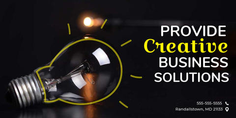 Light Bulb Business Informative Sign Template